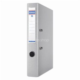   Iratrendező, 50 mm, A4, PP, élvédő sínnel, DONAU "Premium", szürke