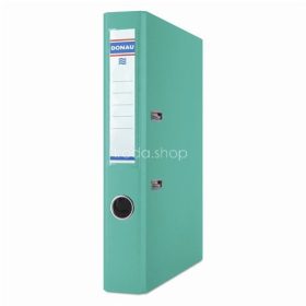   Iratrendező, 50 mm, A4, PP, élvédő sínnel, DONAU "Premium", türkiz