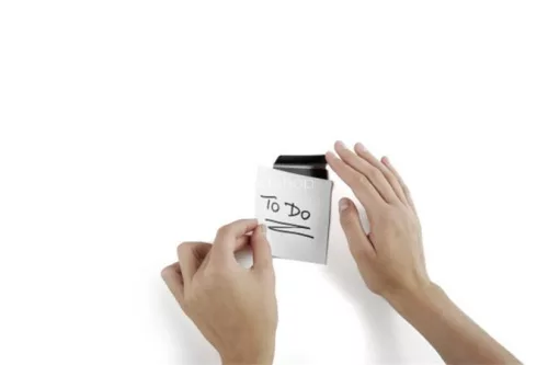 Jegyzettartó klip, öntapadó, mágneses, DURABLE "DURAFIX® CLIP", ezüst