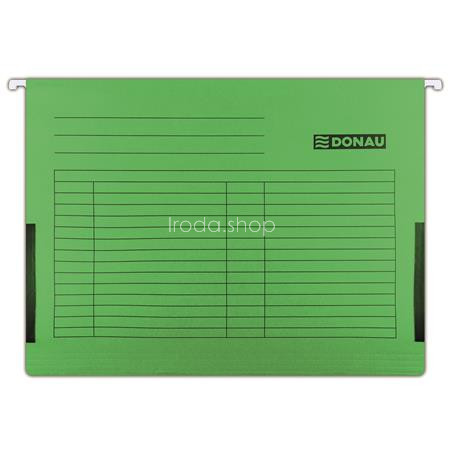 Függőmappa, oldalvédelemmel, karton, A4, DONAU, zöld