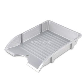   Irattálca, műanyag, törhetetlen, DONAU "Solid", ezüst