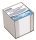 Kockatömb, 90x90x85 mm, adagolóval, DONAU