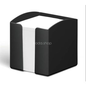   Jegyzettömbtartó, műanyag, 100x100 mm, feltöltve, DURABLE "ECO", fekete