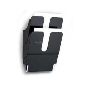   Prospektustartó, fali, álló, A4, DURABLE "FLEXIPLUS 2", fekete