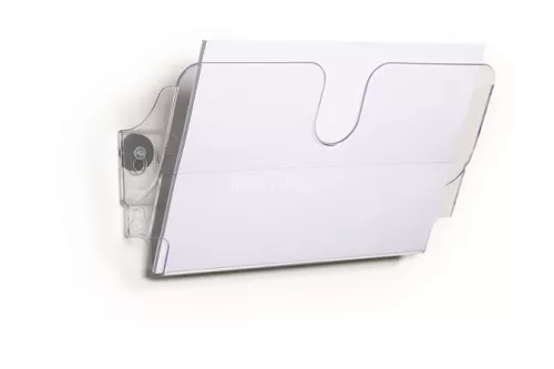 Prospektustartó, fali, fekvő, A4, mágneses, DURABLE "FLEXIPLUS", áttetsző