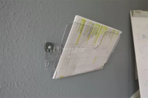 Prospektustartó, fali, fekvő, A4, mágneses, DURABLE "FLEXIPLUS", áttetsző