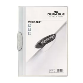   Gyorsfűző, klipes, A4, DURABLE "Swingclip® 30", fehér