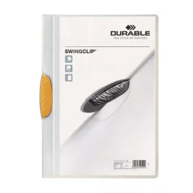   Gyorsfűző, klipes, A4, DURABLE "Swingclip® 30", sárga