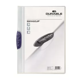   Gyorsfűző, klipes, A4, DURABLE "Swingclip® 30", sötétkék