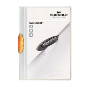   Gyorsfűző, klipes, A4, DURABLE "Swingclip® 30", narancs