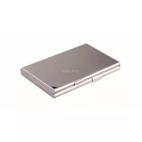   Névjegykártyatartó tárca, fém, 20 db-os, DURABLE "CARD BOX DUO", ezüst