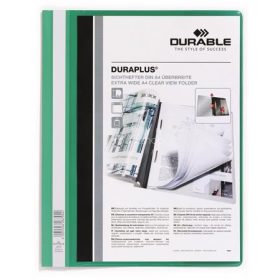   Gyorsfűző, A4, széles, panorámás, DURABLE "DURAPLUS®", zöld