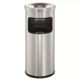   Tűzálló szemetes, kerek, hamutartóval, DURABLE "Safe", ezüst