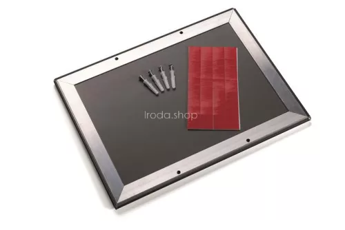 Posztertábla, fali, A4, alumínium keret, DURABLE, fekete