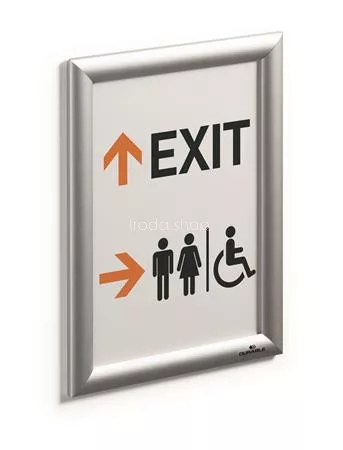 Posztertábla, fali, A4, alumínium keret, DURABLE