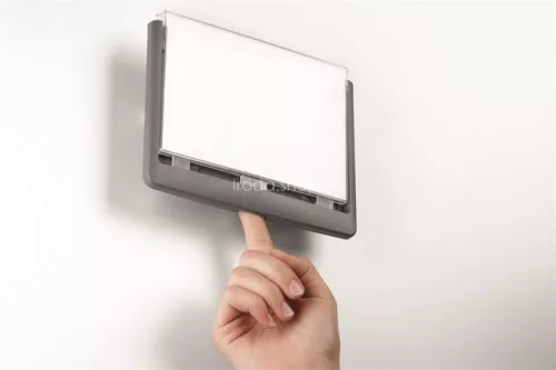 Információs tábla, 149x105,5 mm, DURABLE "CLICK SIGN", szürke