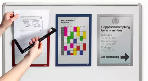 Infokeret, A4, mágneses, DURABLE "DURAFRAME® MAGNETIC", sötétkék