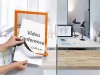 Infokeret, A4, öntapadó háttal, DURABLE "DURAFRAME®", narancs