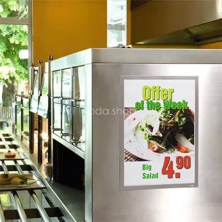 Infokeret, A3, öntapadó háttal, DURABLE "DURAFRAME®", ezüst