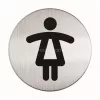 Információs tábla, rozsdamentes acél, DURABLE "Női WC"