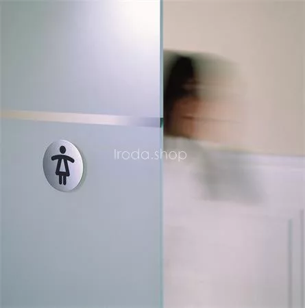 Információs tábla, rozsdamentes acél, DURABLE "Női WC"