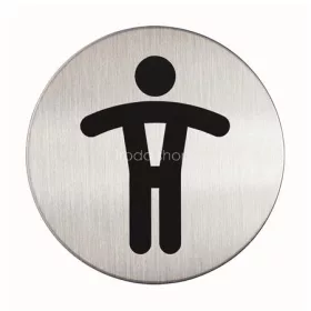   Információs tábla, rozsdamentes acél, DURABLE "Férfi WC"