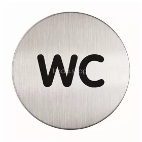   Információs tábla, rozsdamentes acél, DURABLE "WC"