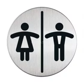   Információs tábla, rozsdamentes acél, DURABLE "Női-Férfi WC"
