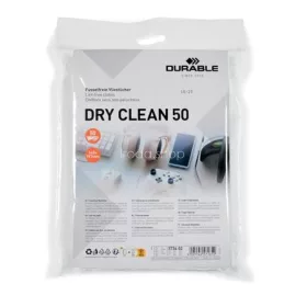   Tisztítókendő, képernyőhöz, 50 db, DURABLE "DRY CLEAN 50", fehér