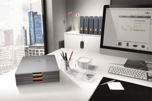 Iratpapucs készlet, műanyag, 73 mm, DURABLE "VARICOLOR®", vegyes