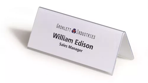 Névtábla tartó, asztali, 61/122x150 mm, DURABLE