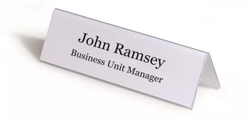 Névtábla tartó, asztali, 61/122x210 mm, DURABLE