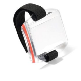   Azonosítókártya tartó, 1db kártyához, karra rögzíthető, DURABLE, áttetsző