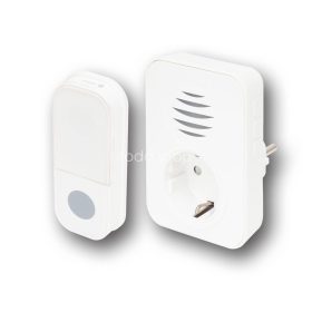   Home DBA1101AC vezeték nélküli csengő, elemes nyomógomb, max 110m hatótáv, 38 dallam, IP44 nyomógomb