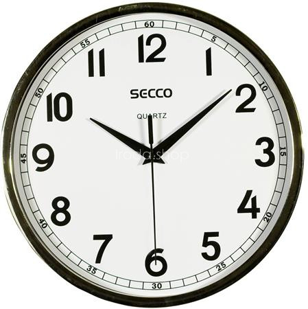 Falióra, 24,5 cm,  SECCO, króm színű keretes