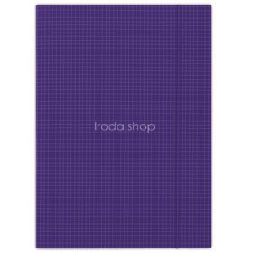 Gumis mappa, karton, A4, kockás, DONAU, kék