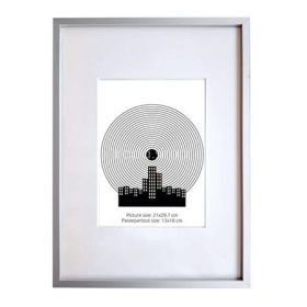   Képkeret, 21x29,7 cm, aluminium keret, "Fotoplus", ezüst