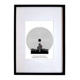   Képkeret, 21x29,7 cm, aluminium keret, "Fotoplus", fekete