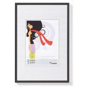   Képkeret, műanyag, 21x29,7 cm, "New  Lifestyle" fekete