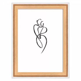 Képkeret, fa, 10x15 cm, "Silhouette", bükkfa