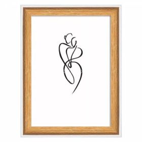 Képkeret, fa, 10x15 cm, "Silhouette", natúr