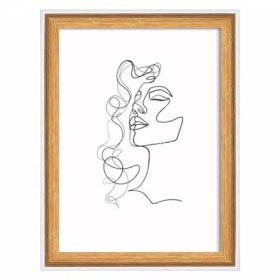 Képkeret, fa, 13x18 cm, "Silhouette", natúr