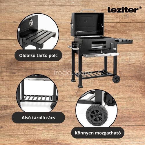 Multifunkciós faszenes kerti grillsütő