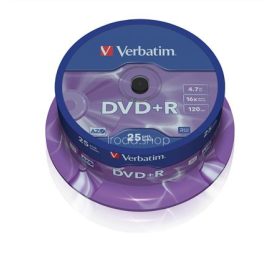 DVD-R lemez, AZO, 4,7GB, 16x, 25 db, hengeren, VERBATIM