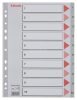 Regiszter, műanyag, A4, 1-10, ESSELTE,szürke