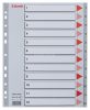 Regiszter, műanyag, A4 Maxi, 1-12, ESSELTE, szürke