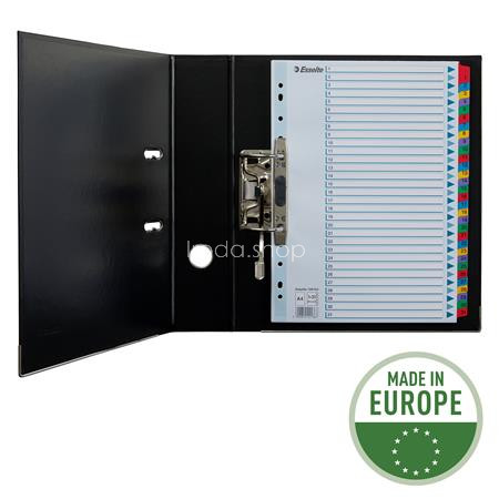 Regiszter, karton, A4, 1-31, ESSELTE "Mylar"