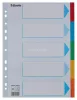 Regiszter, karton, A4, 5 részes, írható előlappal, ESSELTE "Standard", színes