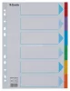 Regiszter, karton, A4, 6 részes, írható előlappal, ESSELTE "Standard", színes