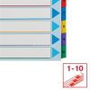 Regiszter, laminált karton, A4 Maxi, 1-10, újraírható, ESSELTE
